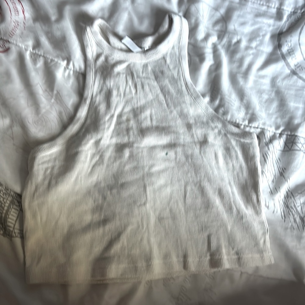A white crop top